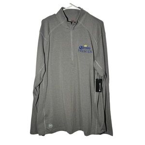 NWT Travis Mathew Yanks Half Zip Pullover Heather Gray Corona Premier Golf XL